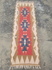 Fine Vintage Traditional Handmade Turkish Wool Multicolor Kilim 5.5×1.8 ft