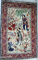 SUPER FINE MASRE WEAVER HANDMADE GENUINE MIDDLE EASTEN PICTORIAL RUG 67 X 42″