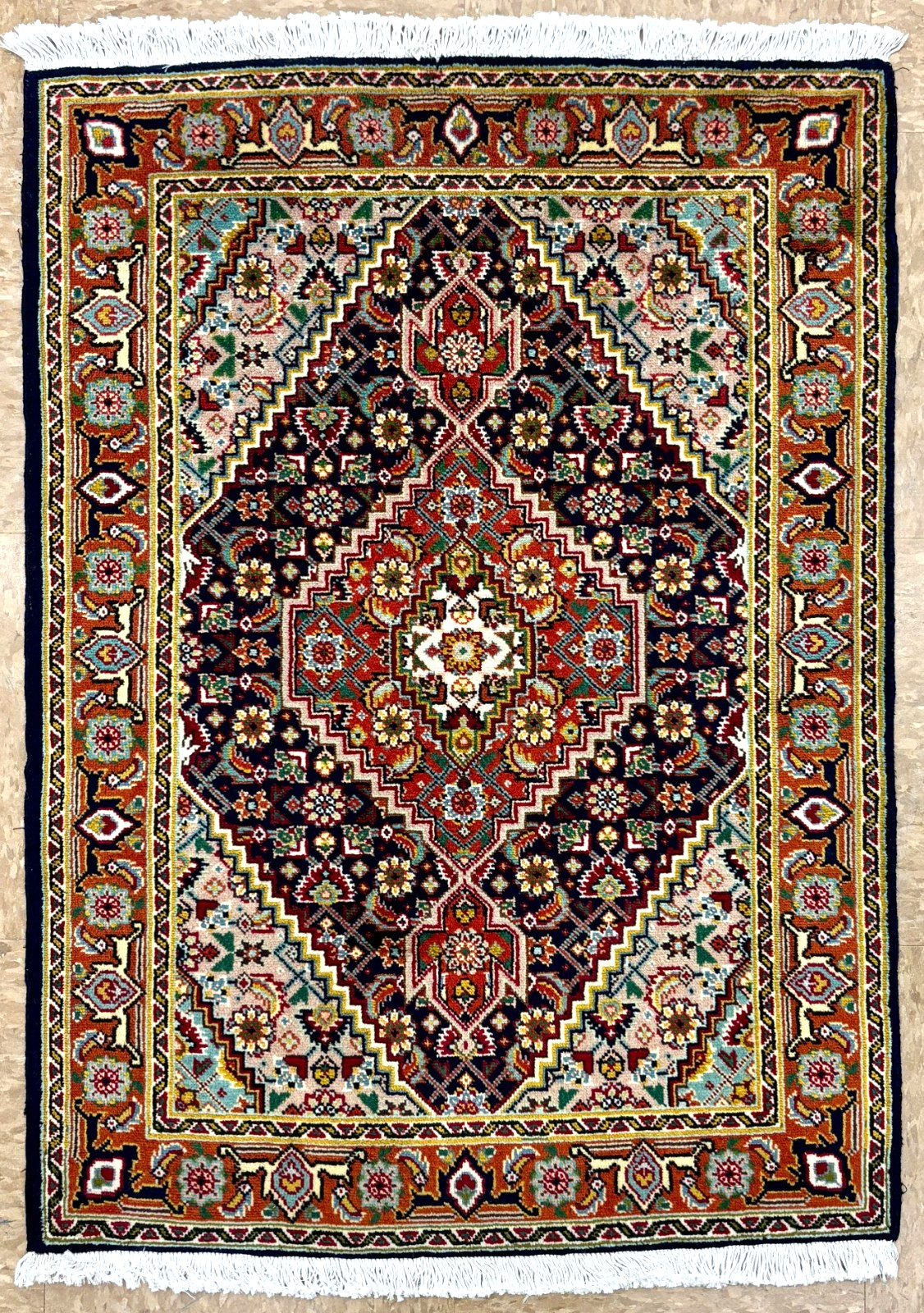 Hand Knotted Vintage Wool Rug 2x3 Navy Blue Tribal Oriental Accent Carpet gallery