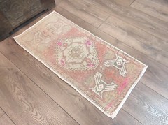Geometric Small Rug, Natural Small Rug, Modern Small Rug, 1.6 x 3.3 ft