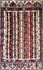 Antique Ghiordes Yastik Anatolian Rug, 22″ x 25″ . #17543