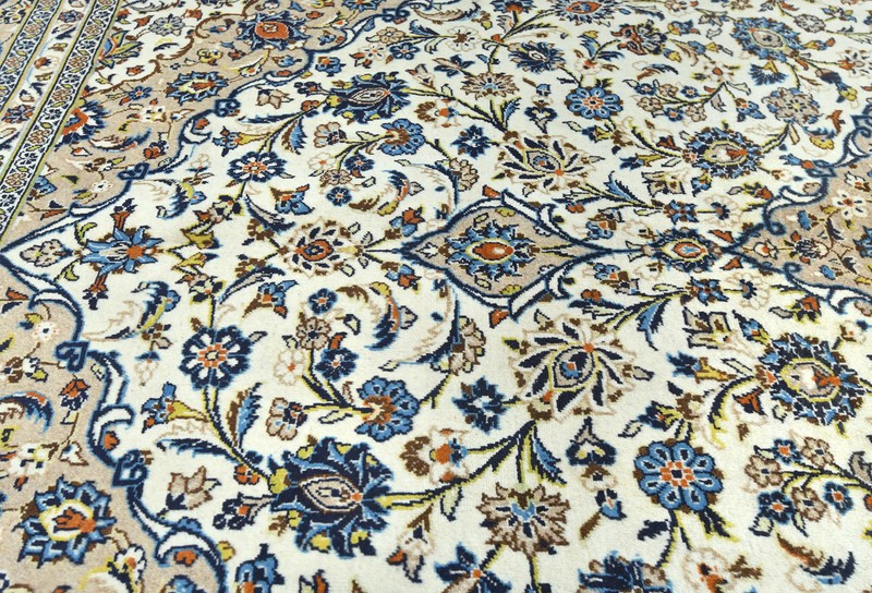 8x12 ft Vintage Cream Wool Oriental Rug Floral Design Decor Carpet gallery