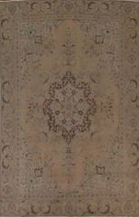 Handmade Distressed Vintage Area Rug 8×11 Ft Living Room Wool Carpet Beige Rug