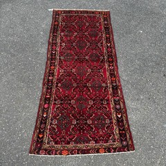 Vintage Hand-Knotted Persian Tribal Runner Rug Approx. 4’ x 9’