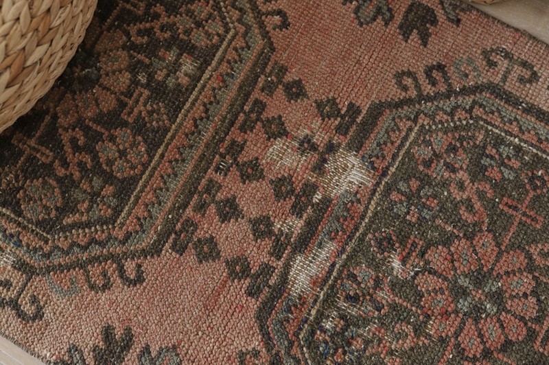 2x4 Vintage Turkish Rug, Hand Knotted Wool Hallway Rug,Oushak Rug,Wool Area Rug gallery