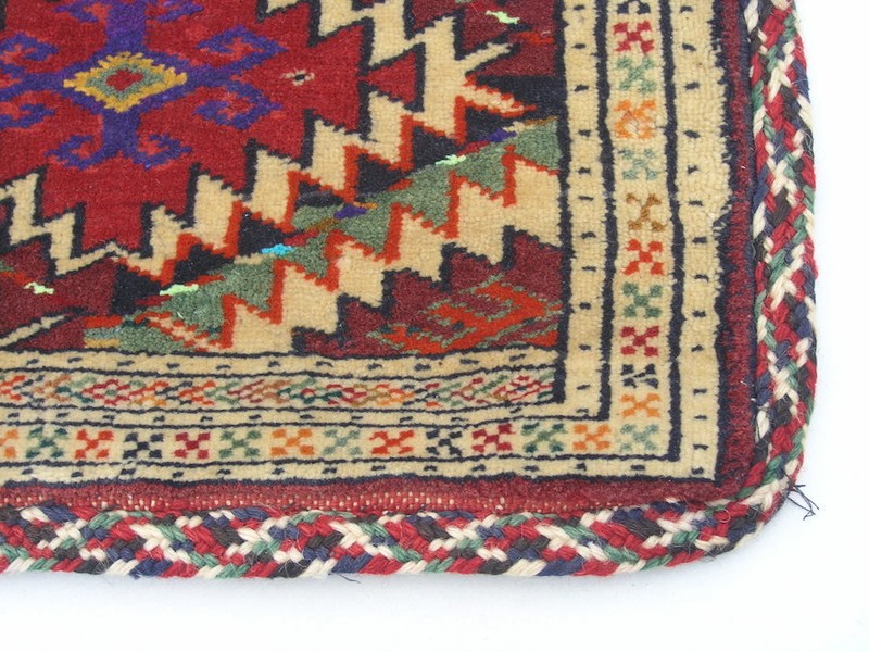 Pair Vintage Miniature Yomud Asmalyk ( Dizlyks) for Camel Procession 14x11" gallery