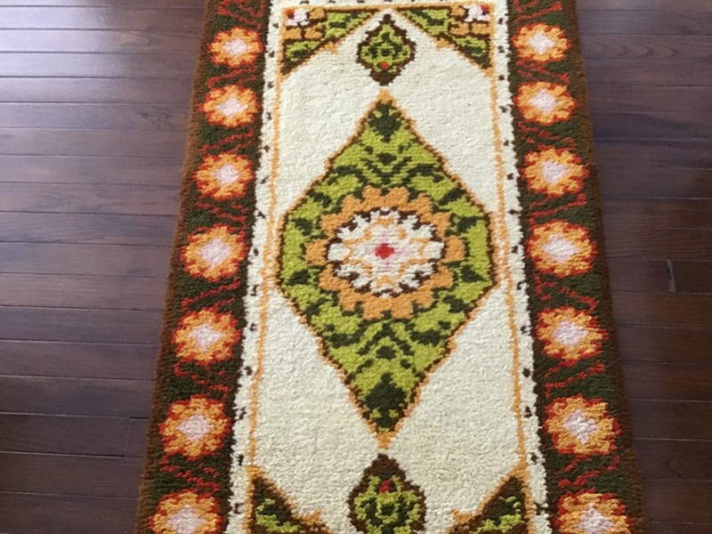 VTG SCANDINAVIAN (SWEEDISH )MEDALLION RYA RUG,DEEP PILE gallery