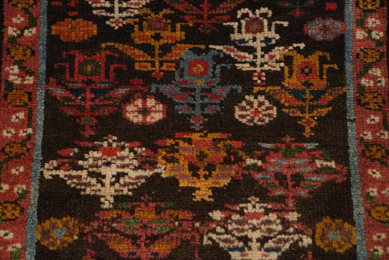 Vegetable Dye Paisley Semi-Antique 16 ft Long Runner Rug Handmade Wool Rug 3x16 gallery