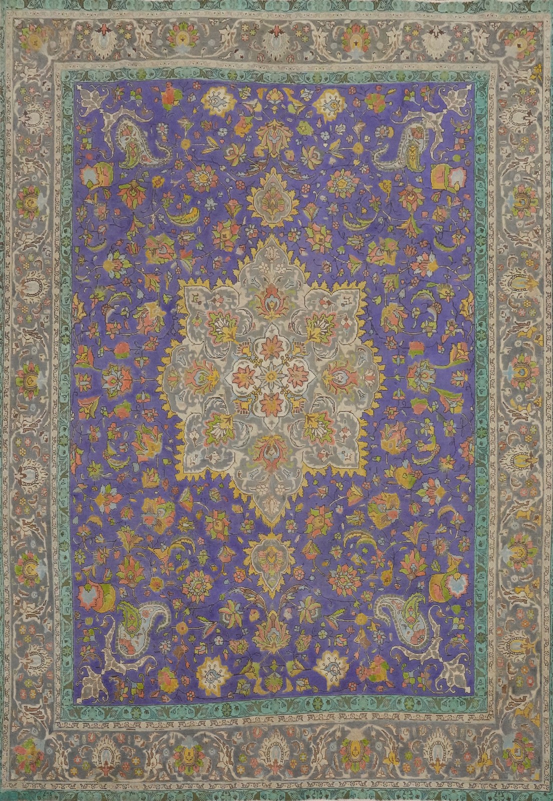 Purple Wool Medallion Living Room Area Rug 10x13 Over-Dyed Traditional Carpet gallery