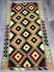Vintage Kilim Traditional Hand Made Oriental Wool Kilim 4ft11inx3ft 184cmx104cm