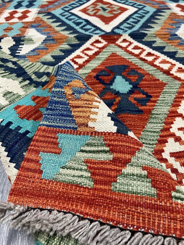 Vintage Kilim Traditional Hand Made Oriental Wool Kilim 5ftx3.2ft 154cmx100cm gallery