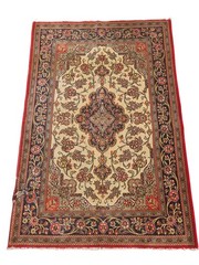 Vintage Hand-Knotted Wool Rug 3.5×5 SE Pictures For Condition