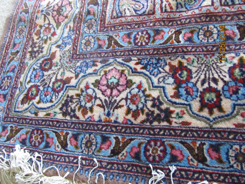 Rare Kirman Paisley Carpet 6 ft X 6 ft gallery