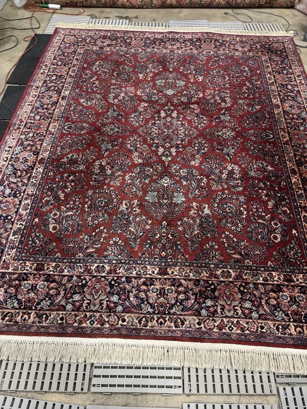 Authentic 8.8 x 10 Vintage Karastan Red Sarouk Rug #785 gallery