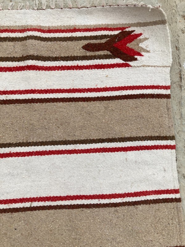 Vintage Handmade Traditional Navajo Native American Floor Rug Carpet 134x74 cm gallery