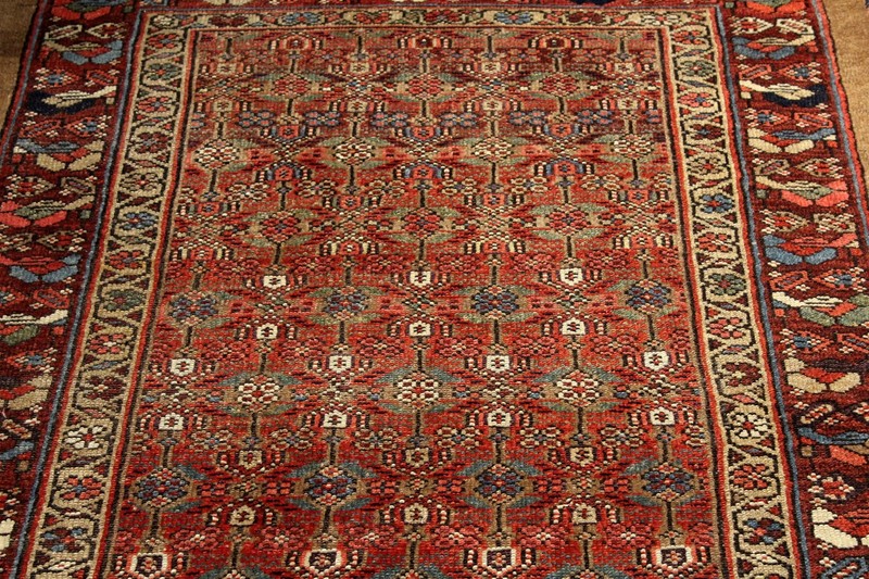 7' x 4' Late 19th Century ANTIQUE Handmade Serab Rug Tribal Kurdish Natural Wool gallery