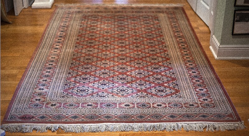 Vintage Bokhara Rug All Hand Knotted Wool Natural Dyes Signed by Maker 5.4x 8.1 gallery