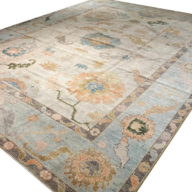 Vintage Turkish Oushak Large Livingroom Area Rugs 9x12 ft / 270x360 cm gallery