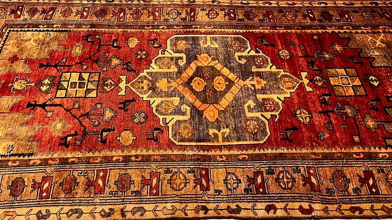 4.7x9.6 Handmade Vintage One Of A kind Village Made Natural Wool Pictorial Rug gallery