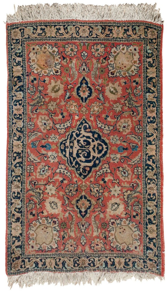3x5 Vintage Authentic Oriental Carpet Rust Red Rug 35059