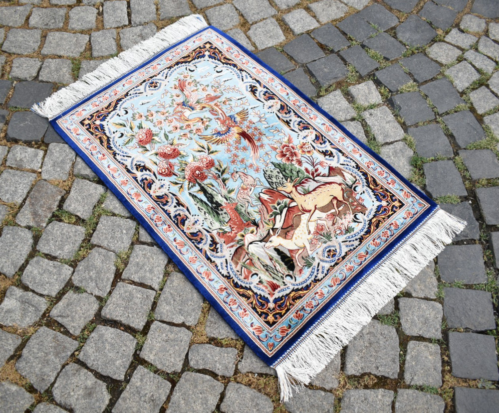 Silk Bamboo Rug 100 % Bamboo Silk Rug 2 x 3 ft Home Decor Rug Bamboo Wall Rug