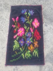 Fine Vintage Traditional Handmade Ukrainian Wool Multicolor Kilim 2.4×1.3 ft