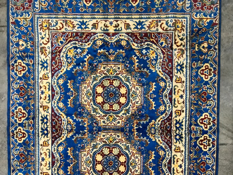 Area Rug 75" x 48" Blue, Red, Gold, Unbranded gallery