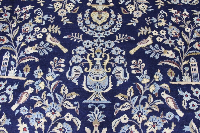 ANTIQUE KESHANN CARPET, PARADISE GARDEN, BIRDS & ANIMALS 310 X 215 CM gallery
