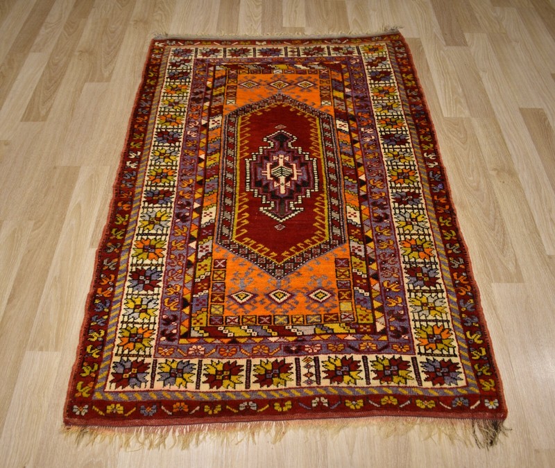 CLEARANCE 1930s Exceptional Masterpiece Genuine Mudjur Anatolian HandmadeRug 4x6 gallery