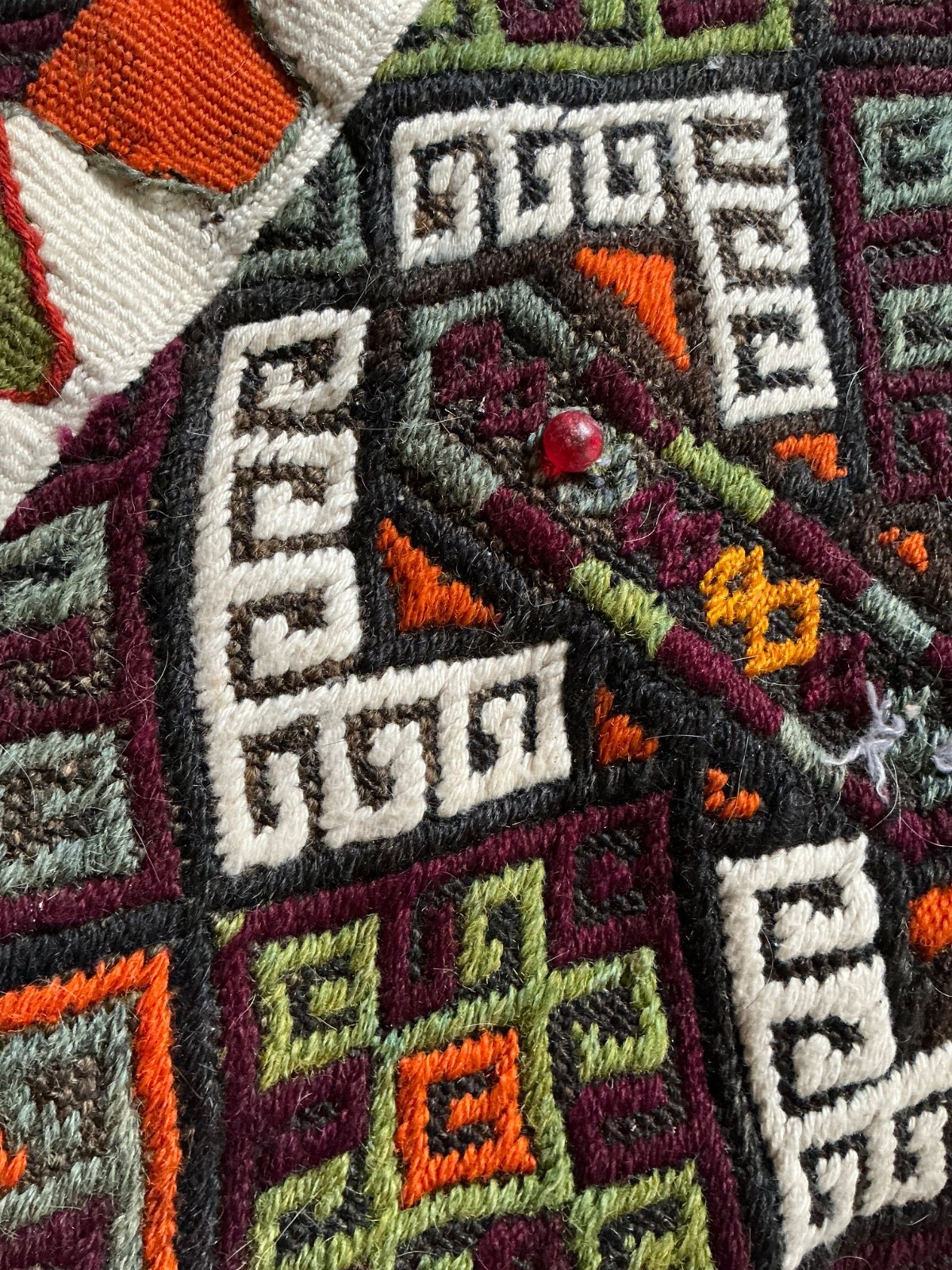 Vintage Handmade Turkish Kilim Cicim Wool Saddle Bag gallery