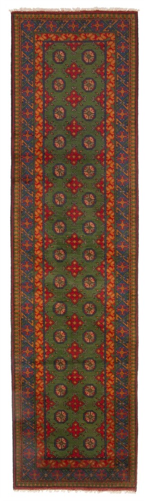 Vintage Hand-knotted Runner Rug 2'9" x 10'2" Traditional Oriental Wool Carpet