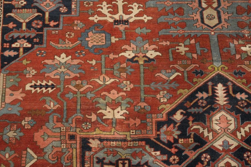 Pre-1900 Vegetable Dye Area Rug 10x15 Antique Hand-made Rust Wool Large Carpet gallery