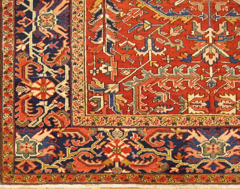 Antique Hand-Knotted Traditional Geometric Oriental Carpet gallery