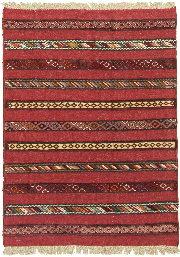 Vintage 3'6" x 5'1" Traditional Hand Knotted Vegetable Dye Wool Area Rug