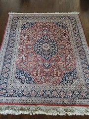 hand knotted Semi-Antique Persiann Kashann Rug Red Orange, 4.7×7.3