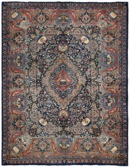 Vintage Hand-Knotted Oriental Rug Pictorial Design Home Decor Carpet 9’8X12’4 ft