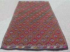 Vintage Turkish Rug, Area Rug, Large Kilim, Floor Rug, Wool Rug, Carpet 75″X123″