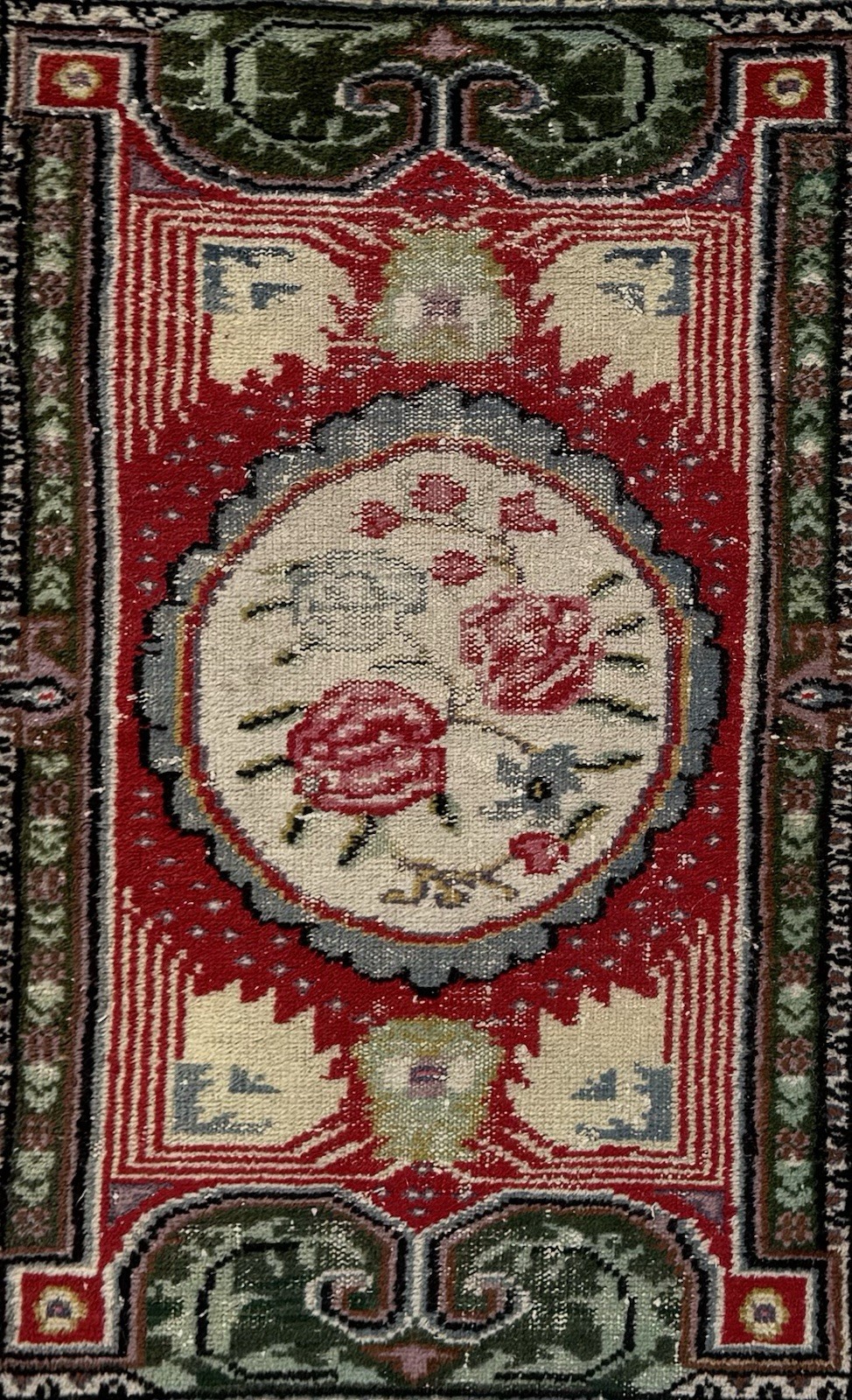 Beautiful Distressed Vintage Rug From Afyon Turkey - 132cm x 84cm gallery