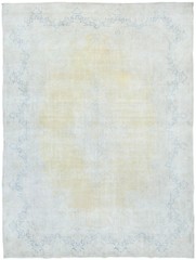 Handmade Antique Muted Floral Distressed 9X12 ft Oriental Rug Vintage Carpet