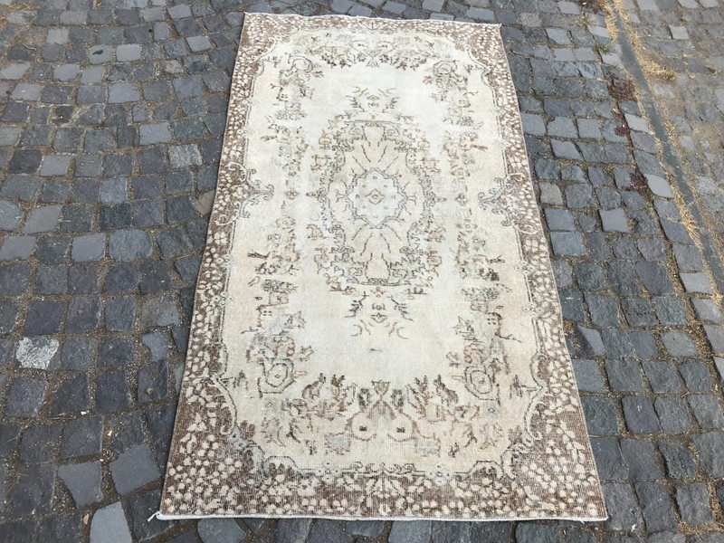Home Decor Rug, Turkish Vintage Rug, Boho Decor Rug, Oushak Rug, 3,6 x 6,7 ft gallery