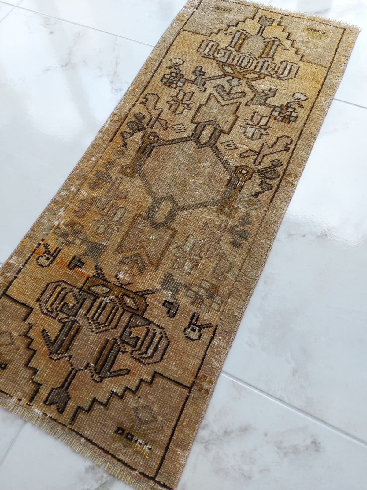 Mysterious ancient Pattern Carpet Antique Beige Wool Rug Free Shipping Rug gallery