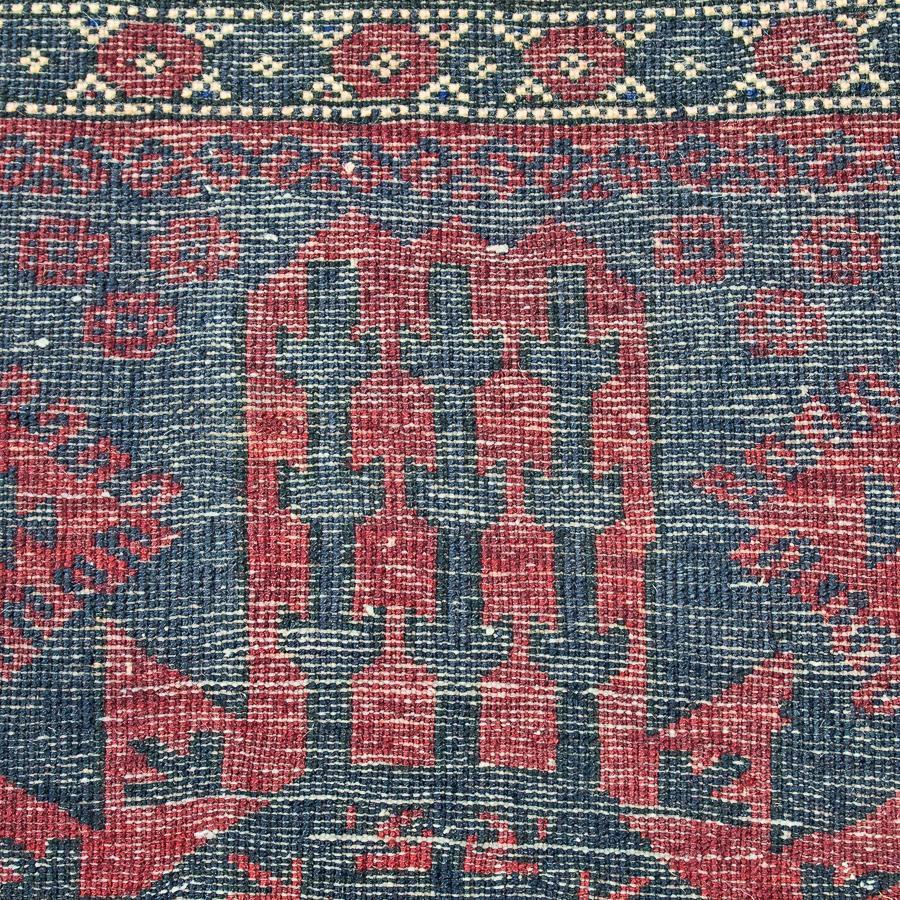 Tribal Vintage Earth Tone Rustic Afghan 3' 10" x 9' 4" Brown Hand Knotted Area r gallery