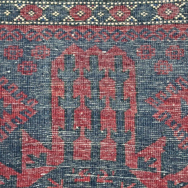 Tribal Vintage Earth Tone Rustic Afghan 3' 10" x 9' 4" Brown Hand Knotted Area r gallery