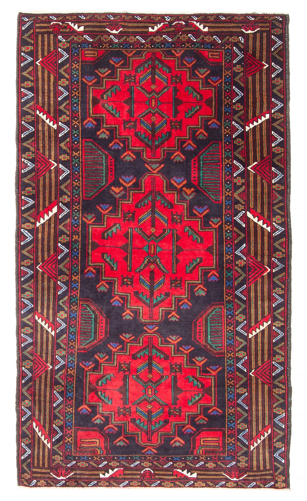 Vintage 3'4" x 6'0" Traditional Hand Knotted Vegetable Dye Wool Area Rug gallery