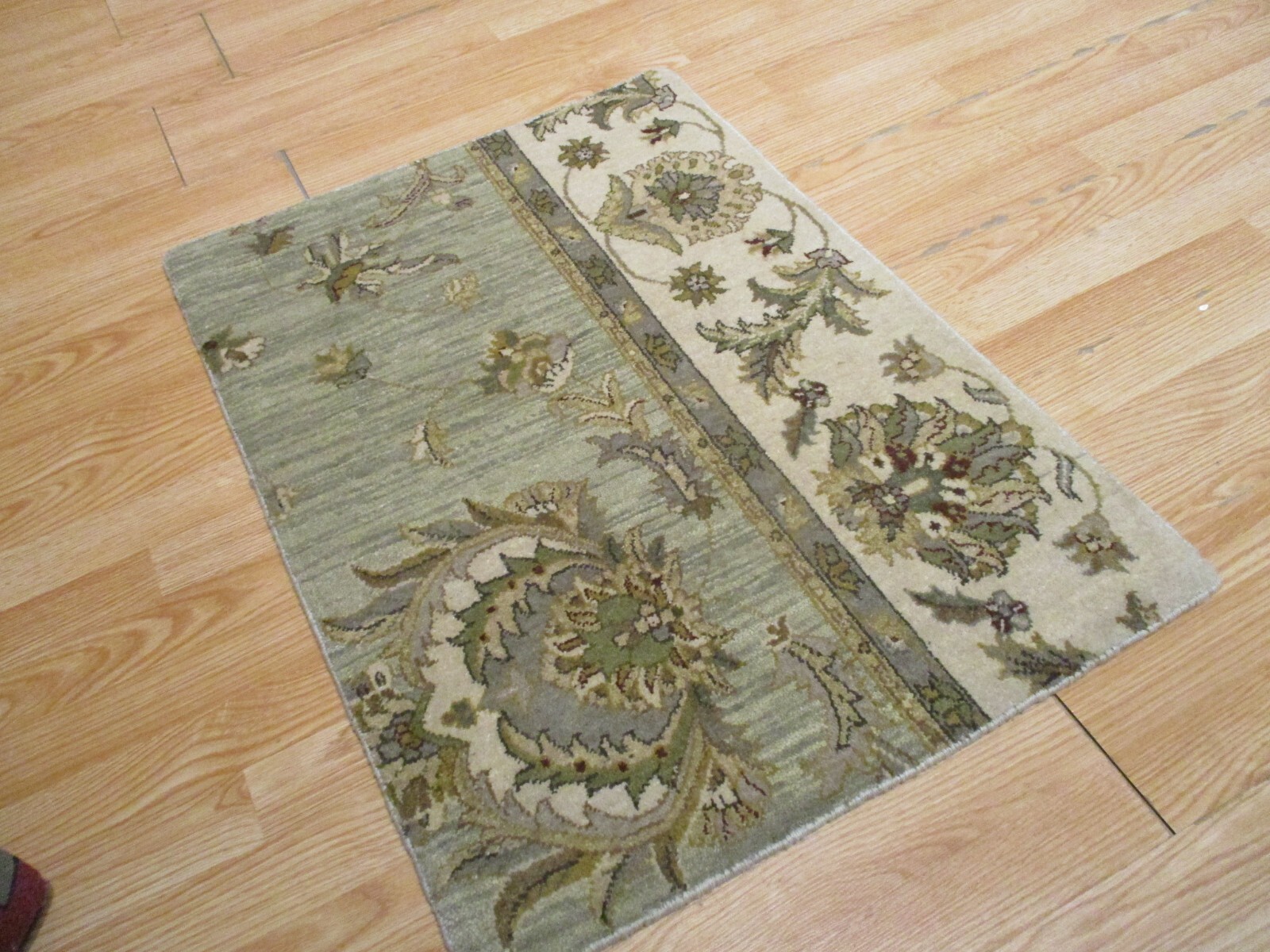 2x3 Modern Agra ABC Collection Vegetable Dye Handmade-knotted Wool Rug #15 gallery