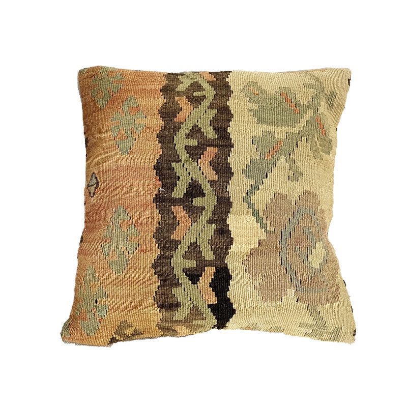 Superb Old Tribal Konya Kilim Pillow Cover 16 by 16" gallery