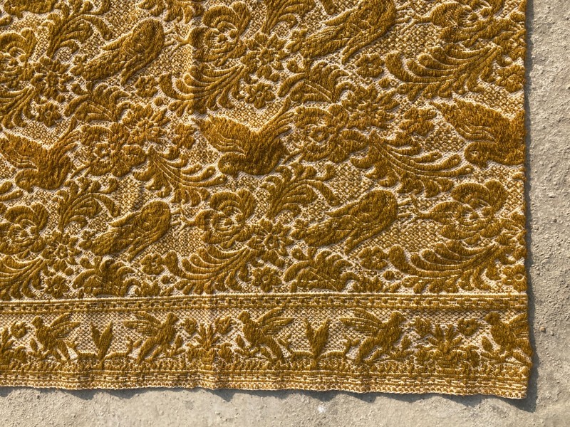 Vintage Handmade Geometric Floral Traditional Wool Area Rug 208x166 cm gallery