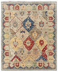 8×10 ft Beige Hand made Traditional Living Area Rugs, Contemporary Floor Carpet