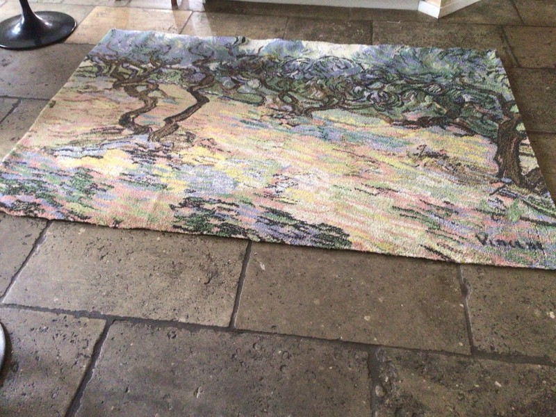 Vintage Ege Art Line Vincent Van Gogh Olive Trees 1889 Area Rug gallery