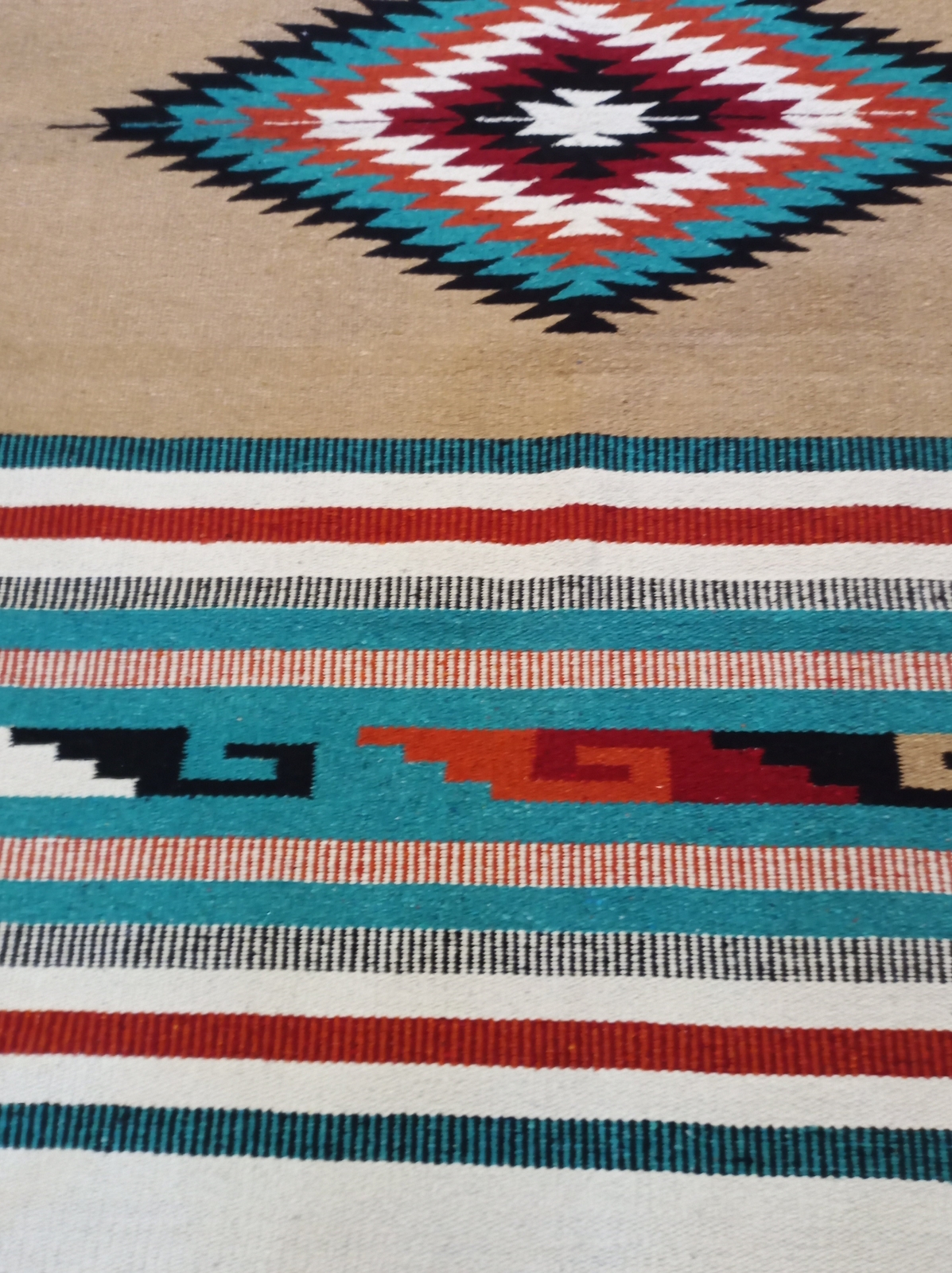 Handwoven Southwest Design Acrylic Rug; 4'x6'; HA4X6-117L gallery